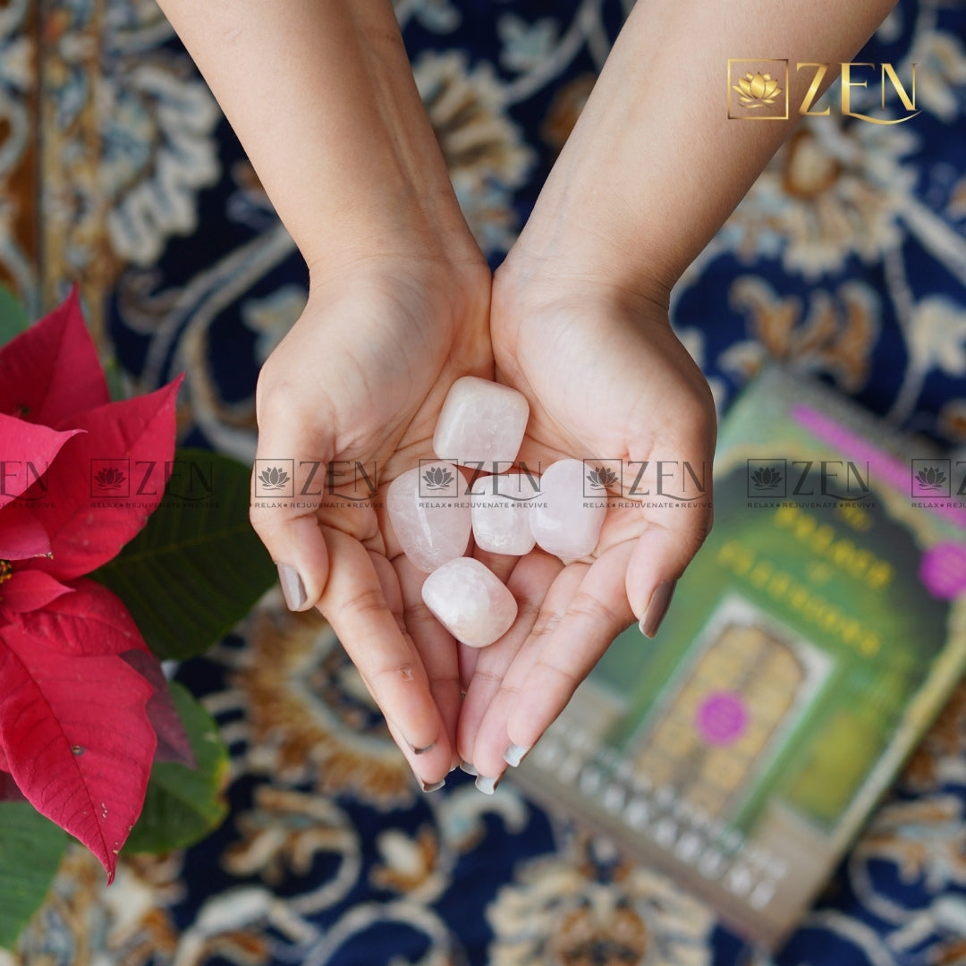 Rose Quartz Tumbles | The Zen Crystals