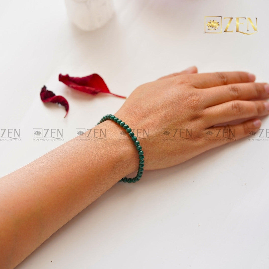 malachite 4mm bracelet | The Zen Crystals