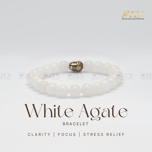 White Agate Bracelet | The Zen Crystals
