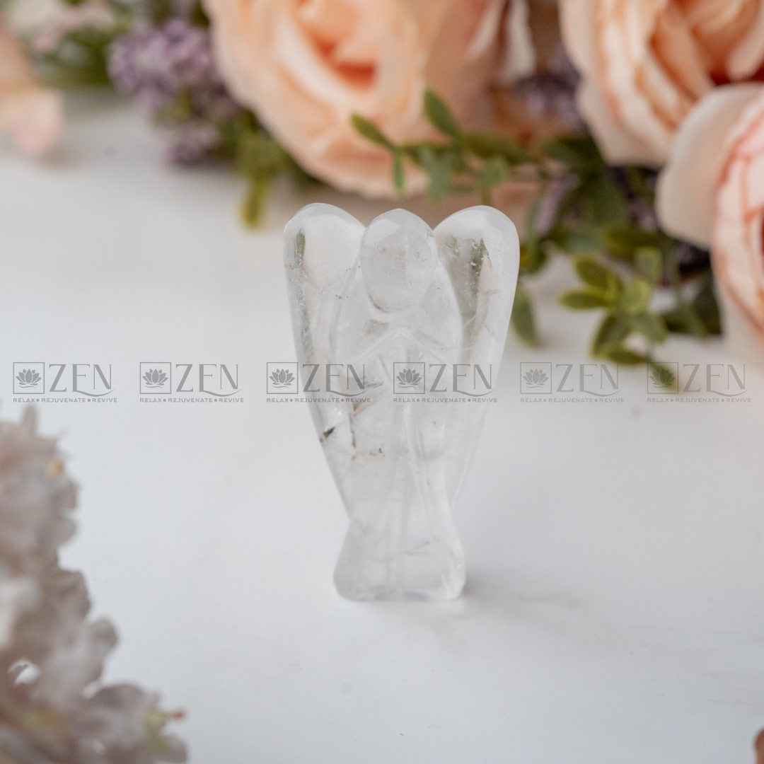 The zen crystals clear quartz angel