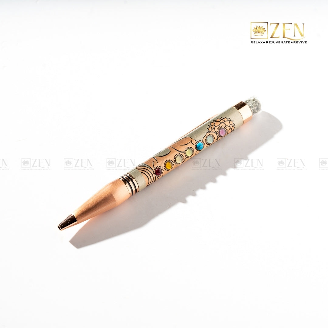 Chakra Pyrite pen | the zen crystals