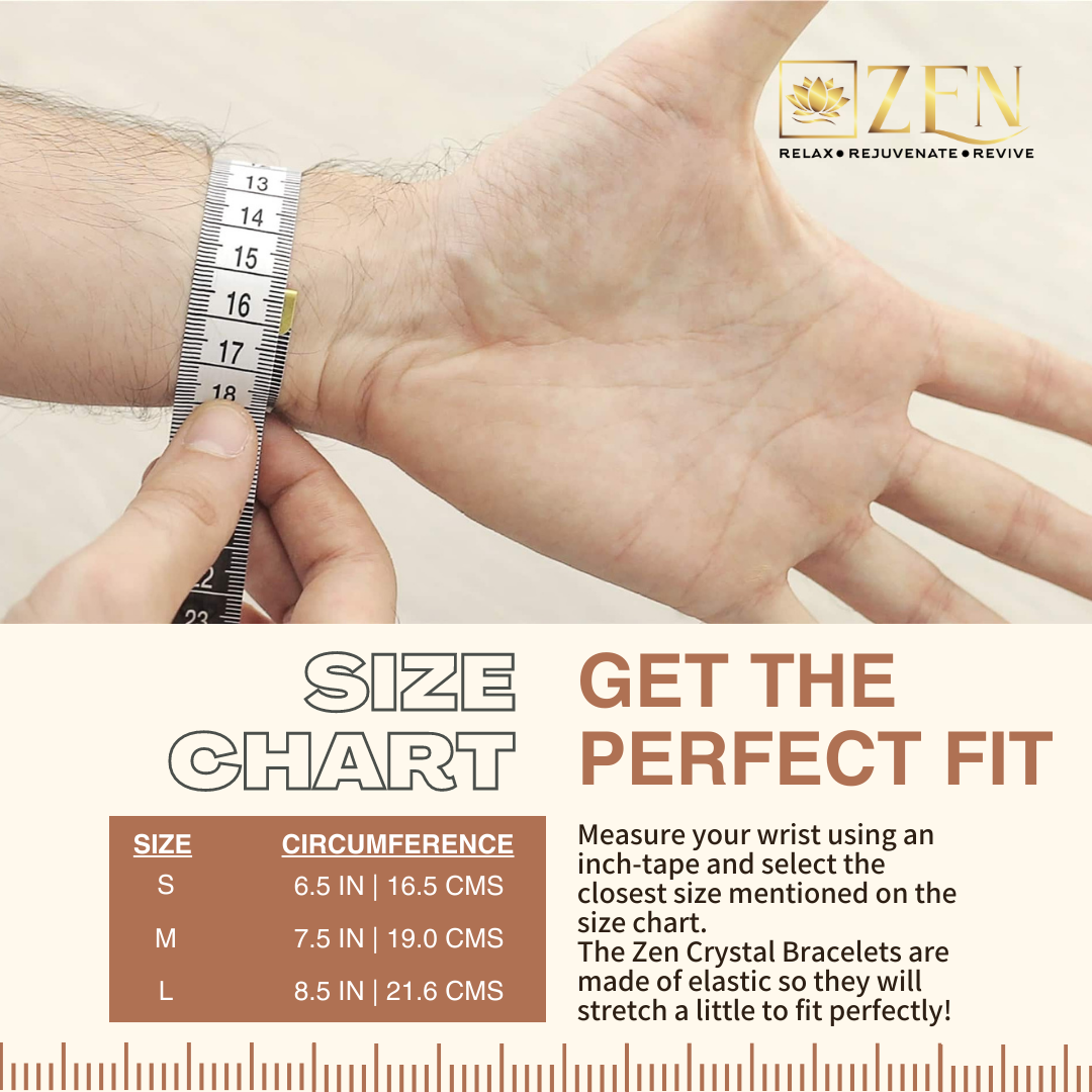 bracelet size chart | The Zen Crystals