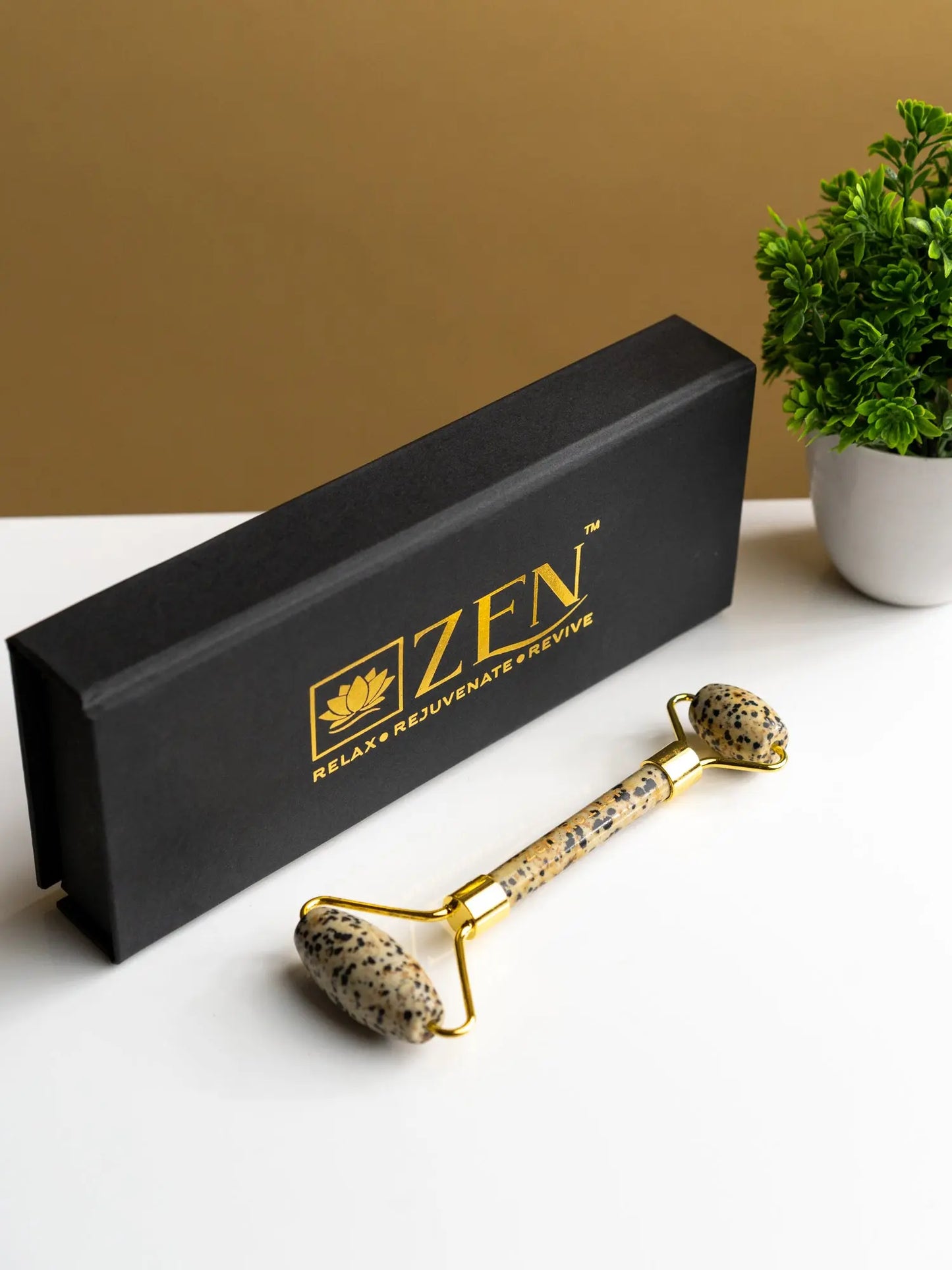 ZEN Dalmatian Jasper Face Roller | The Zen Crystals - The Zen Crystals