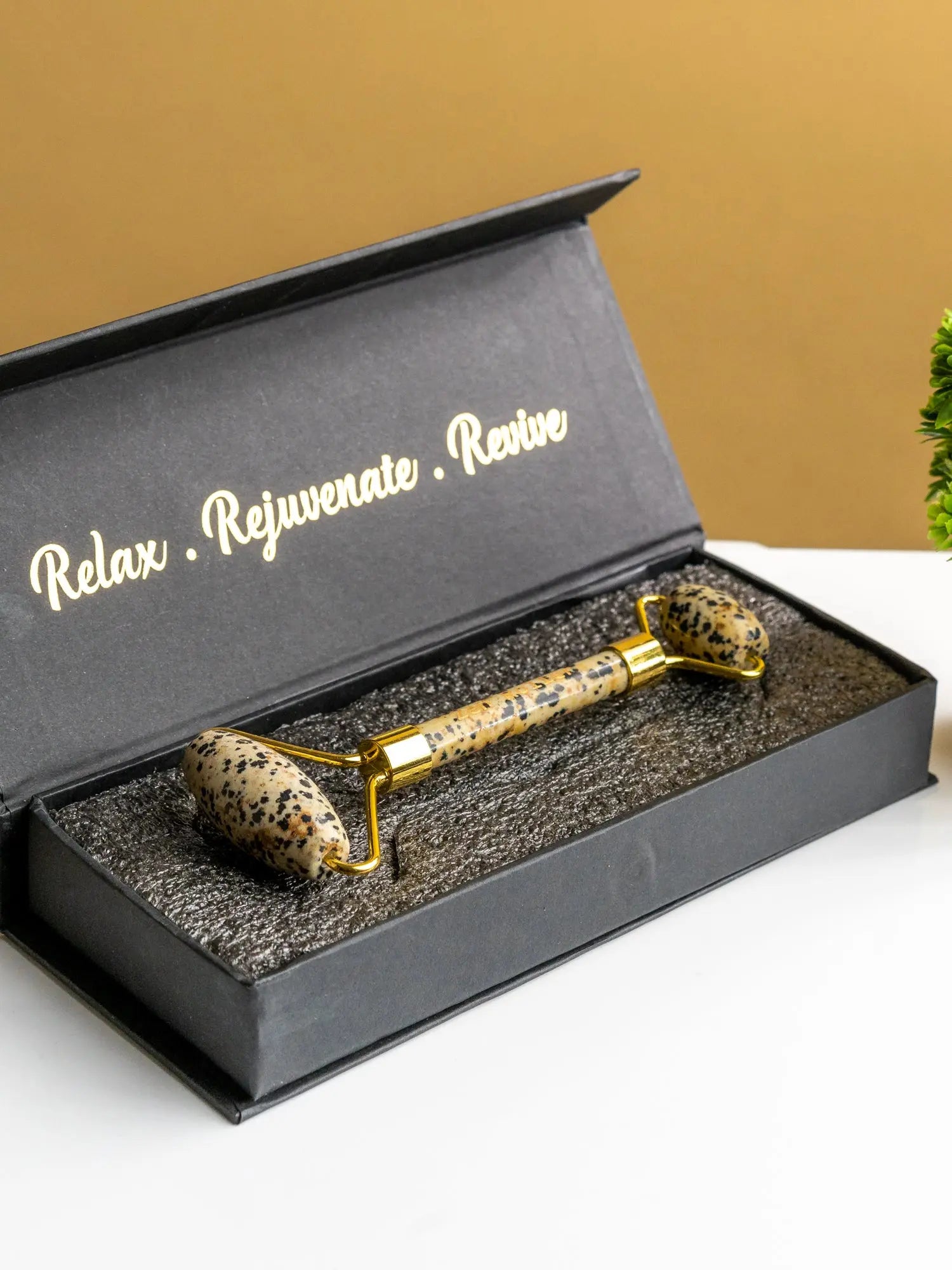 ZEN Dalmatian Jasper Face Roller | The Zen Crystals - The Zen Crystals