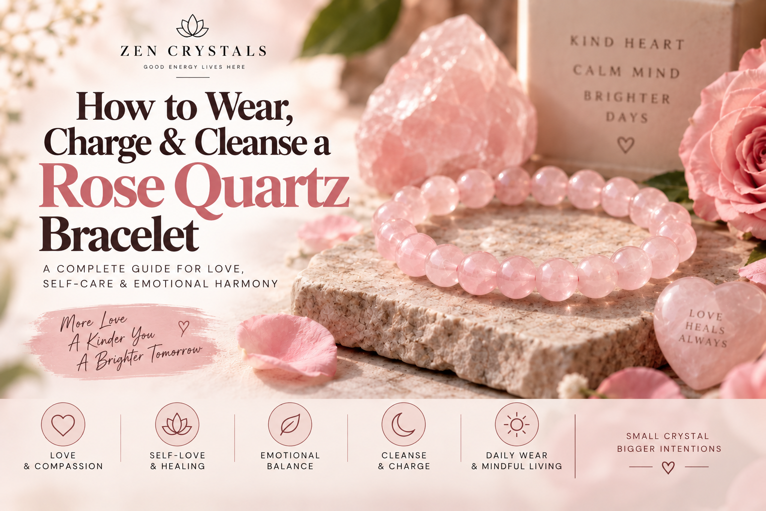 how to wear charge and cleanse rose quartz bracelet
