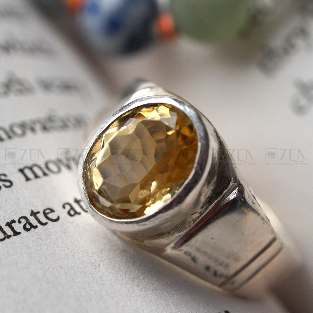 sterling silver citrine ring | the zen crystals