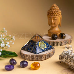 lapis lazuli orgone pyramid by the zen crystals