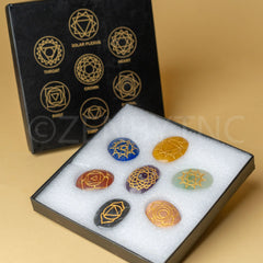 7 chakra healing stone set by the zen crystals