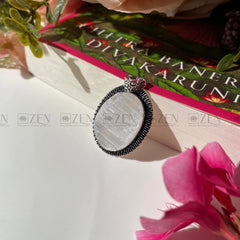 selenite pendant the zen crystals