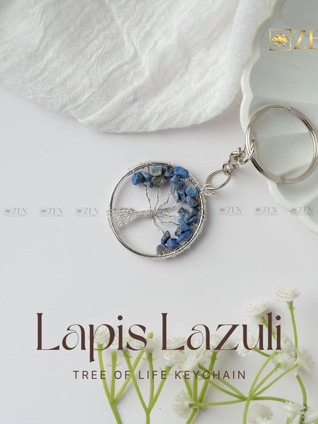 Lapis Lazuli tree of life keychain | the zen crystals