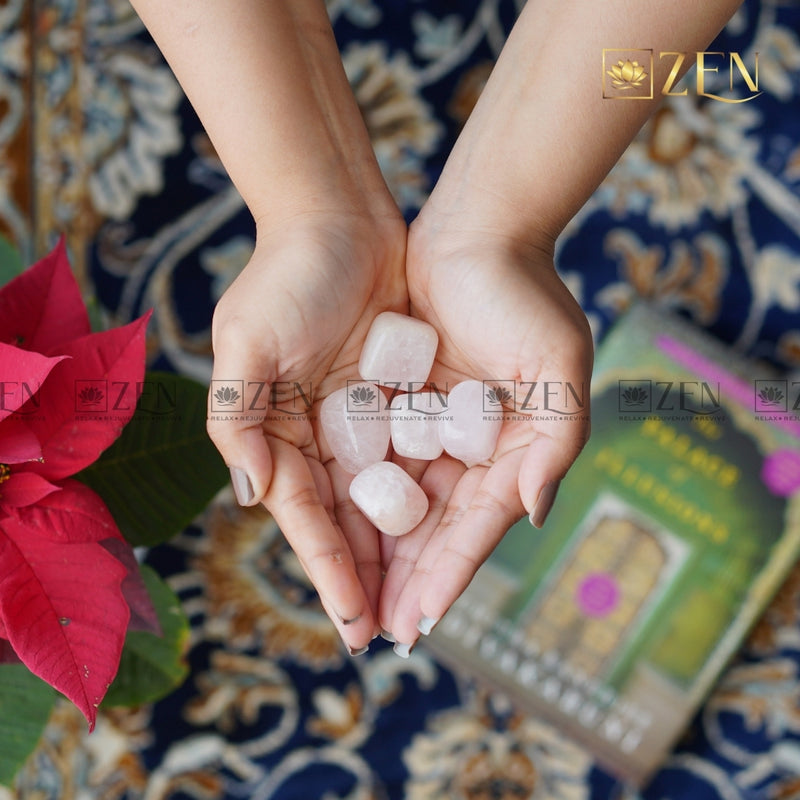 Rose Quartz Tumbles | The Zen Crystals