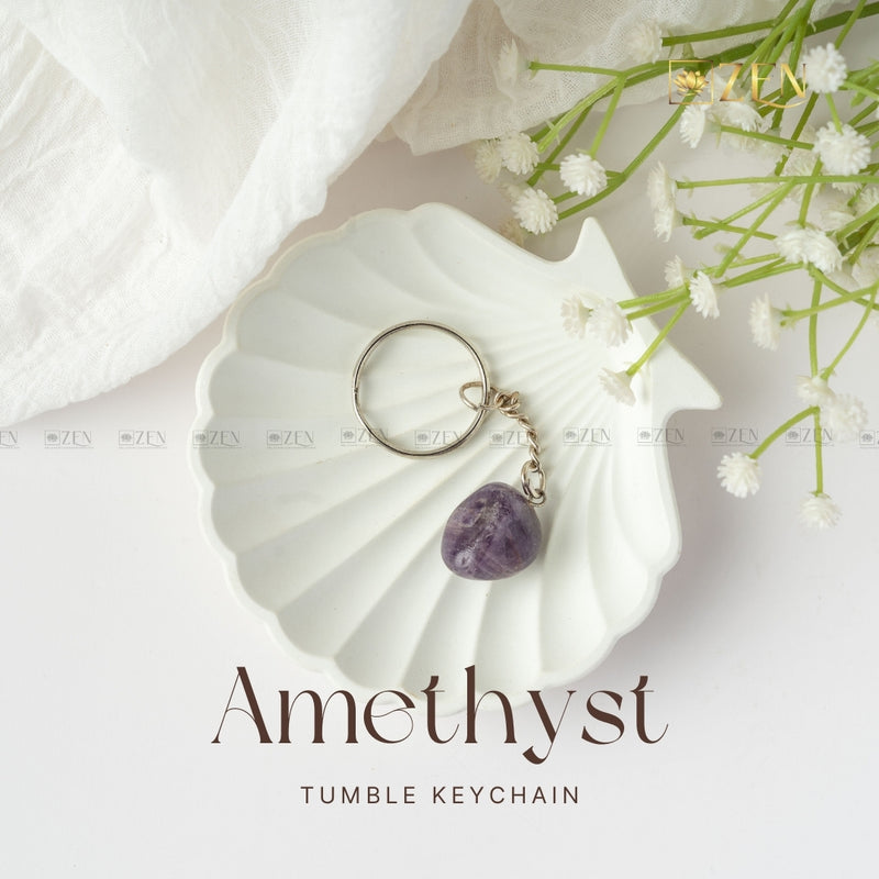 Zen Keychain amethyst keychain | the zen crystals