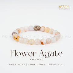 flower agate bracelet | The Zen Crystals