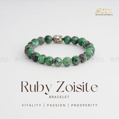 Ruby Zoisite Bracelet | The Zen Crystals