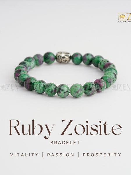 Ruby Zoisite Bracelet | The Zen Crystals