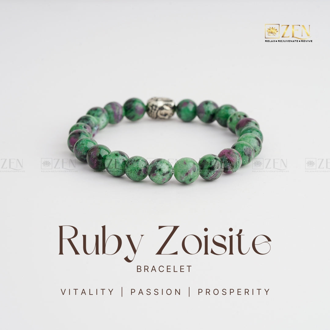Ruby Zoisite Bracelet | The Zen Crystals