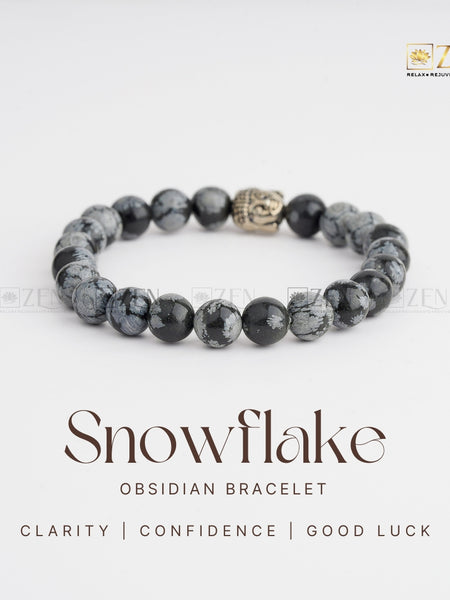 Snowflake Obsidian Bracelet | The Zen Crystals