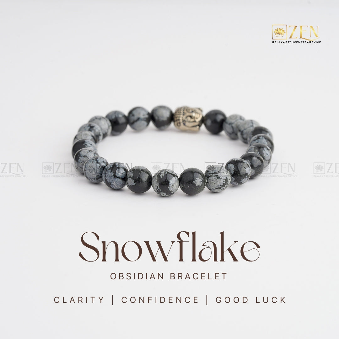 Snowflake Obsidian Bracelet | The Zen Crystals