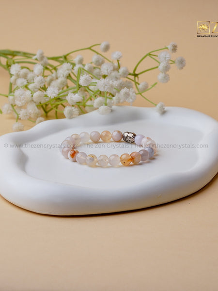 flower agate bracelet | The Zen Crystals