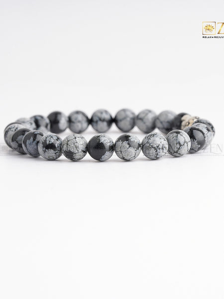 Original Snowflake Obsidian Bracelet | The Zen Crystals