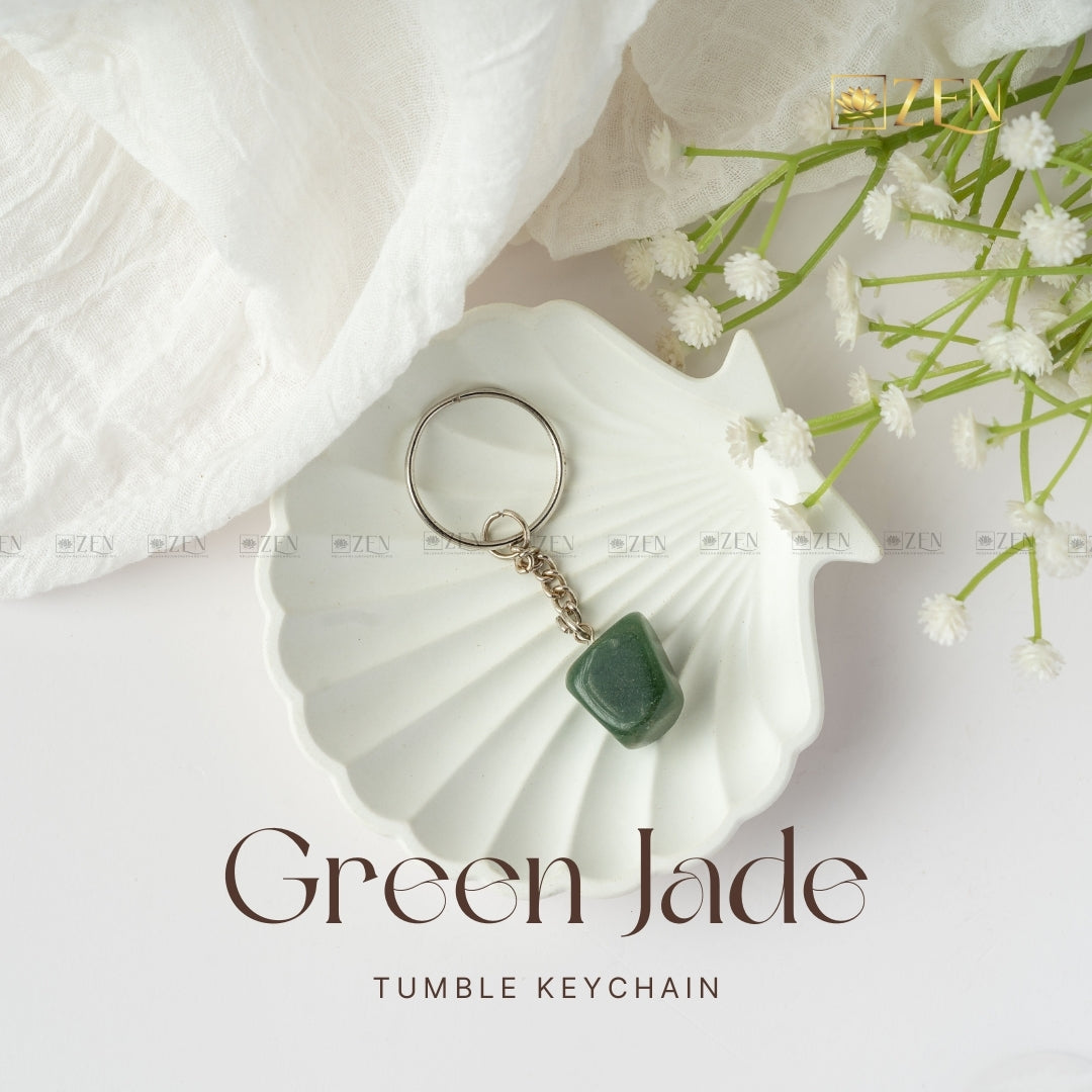 jade keychain | the zen crystals