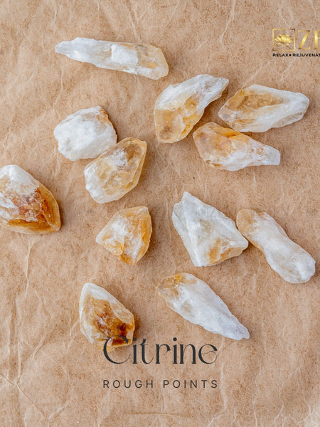 Raw Citrine Mini Chunks | the zen crystals