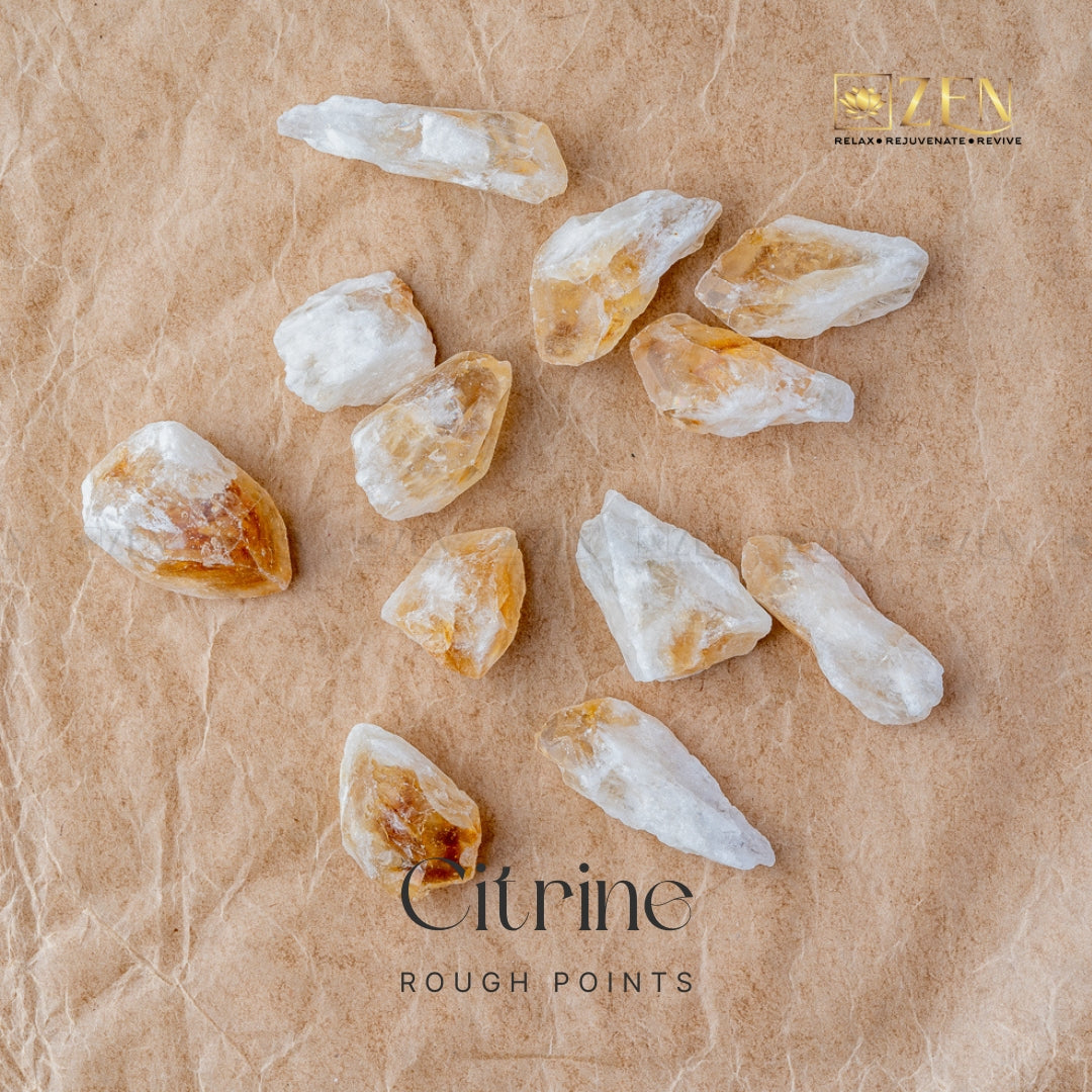 Raw Citrine Mini Chunks | the zen crystals