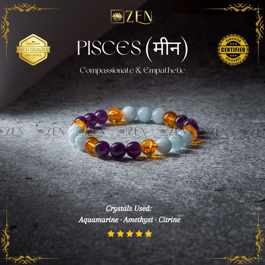 Pisces Zodiac Bracelet | The Zen Crystals