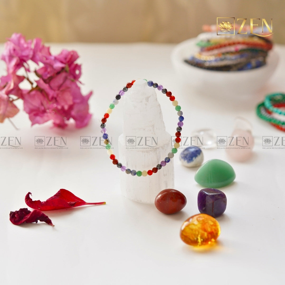 7 Chakra Bracelet 4mm | The Zen Crystals