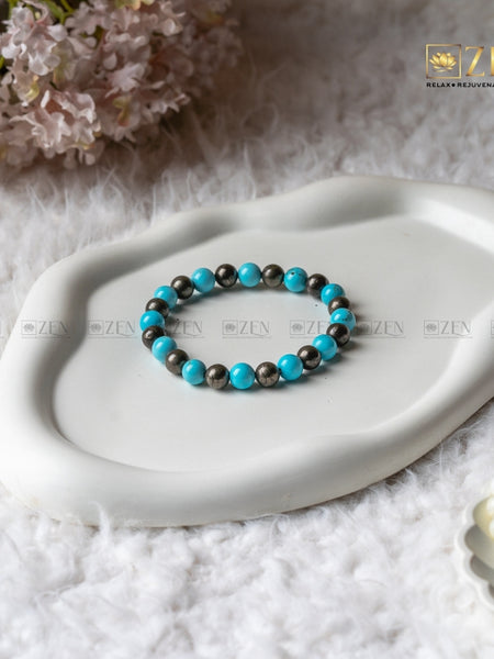 Firoza Pyrite combination bracelet | the zen Crystals