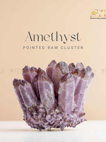 Amethyst Pointed Raw Cluster | the zen crystals