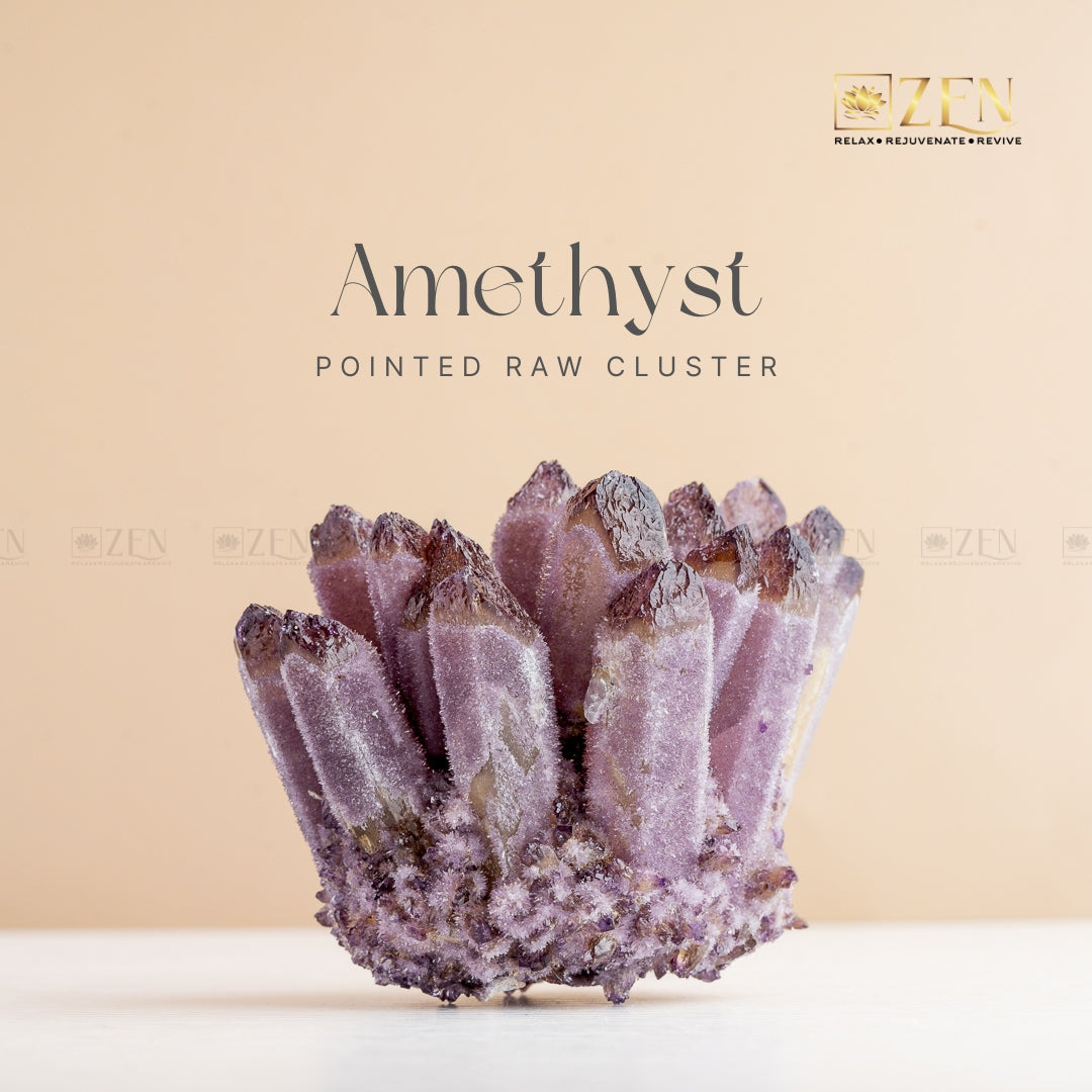 Amethyst Pointed Raw Cluster | the zen crystals