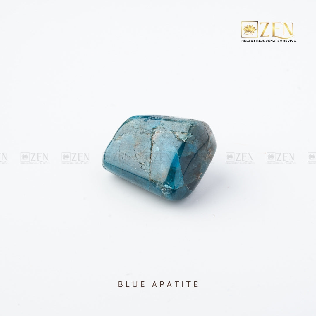 BLUE APATITE TUMBLE | THE ZEN CRYSTALS