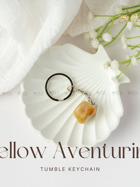 yellow aventurine keychain | the zen crystals