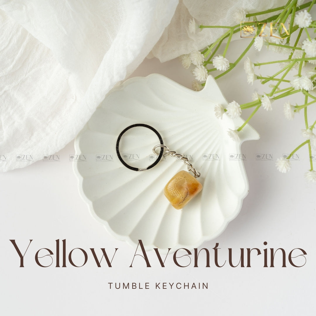 yellow aventurine keychain | the zen crystals