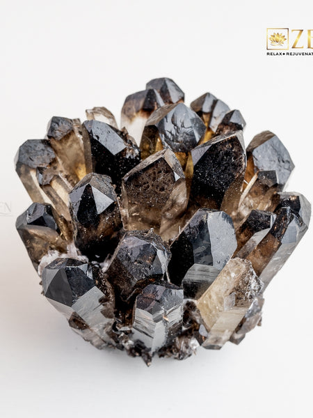 Smoky Quartz Pointed Raw Cluster | the zen crystals