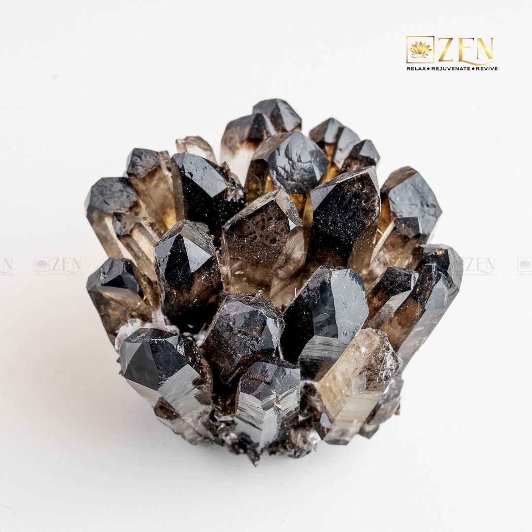 Smoky Quartz Pointed Raw Cluster | the zen crystals