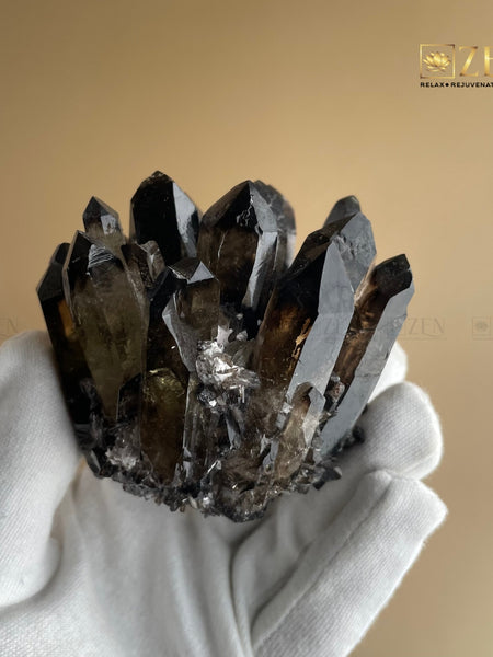 Smoky Quartz Pointed Raw Cluster | the zen crystals