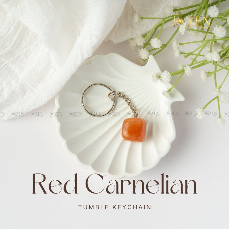 Zen Keychain red carnelian keychain | the zen crystals