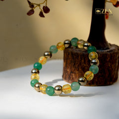Citrine Golden Pyrite Aventurine Bracelet | The Zen Crystals