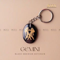 GEMINI ZODIAC KEYCHAIN | THE ZEN CRYSTALS