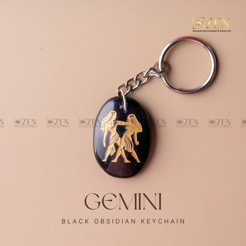 GEMINI ZODIAC KEYCHAIN | THE ZEN CRYSTALS