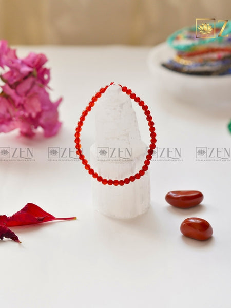 Red Carnelian Bracelet 4mm | The Zen Crystals