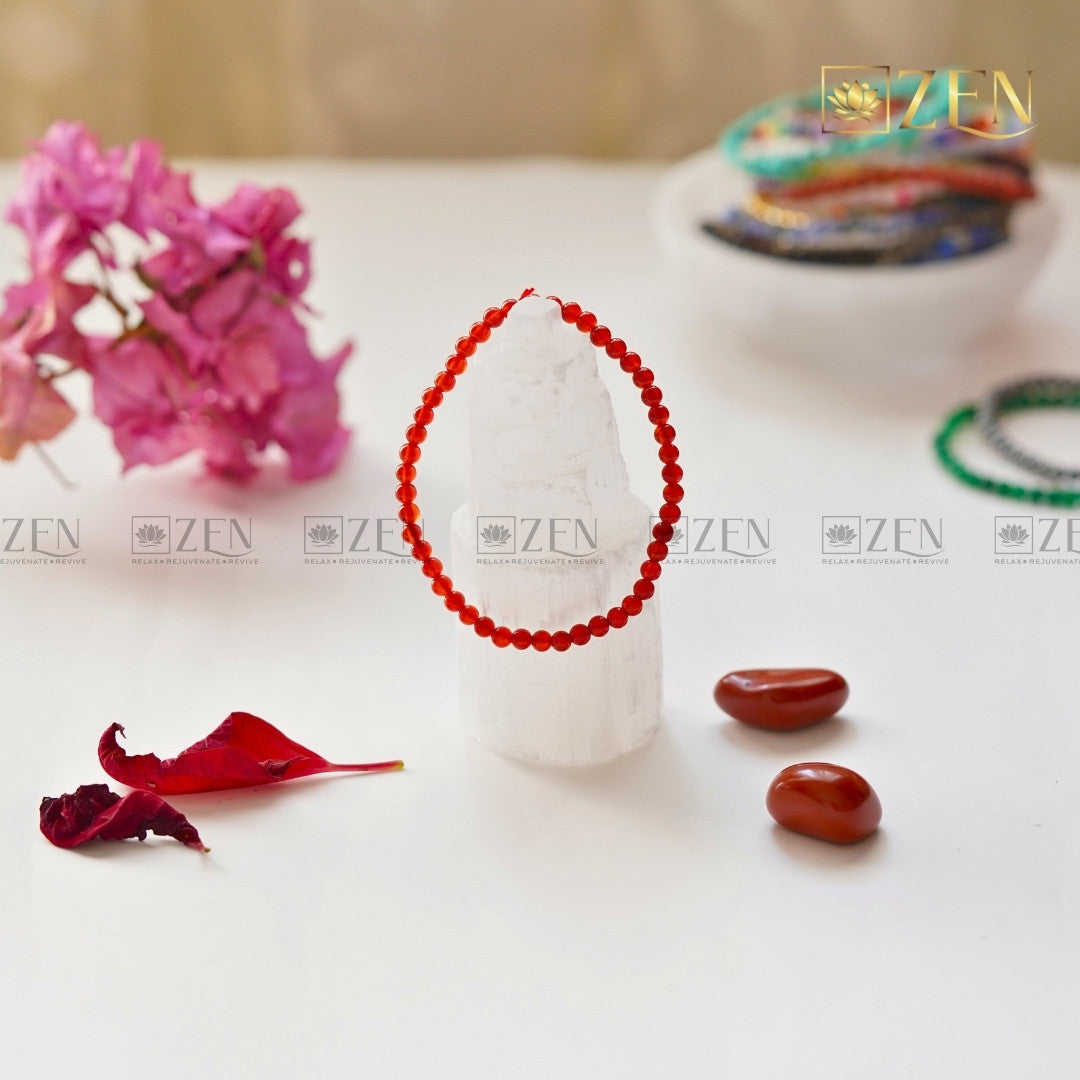 Red Carnelian Bracelet 4mm | The Zen Crystals