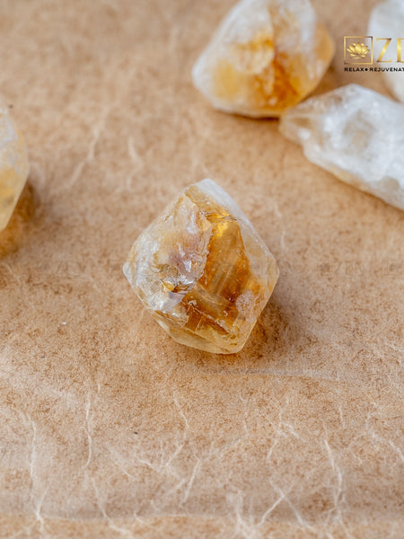 Raw Citrine Mini Chunks | the zen crystals