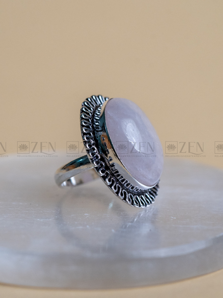 the zen crystals rose quartz ring for men and women