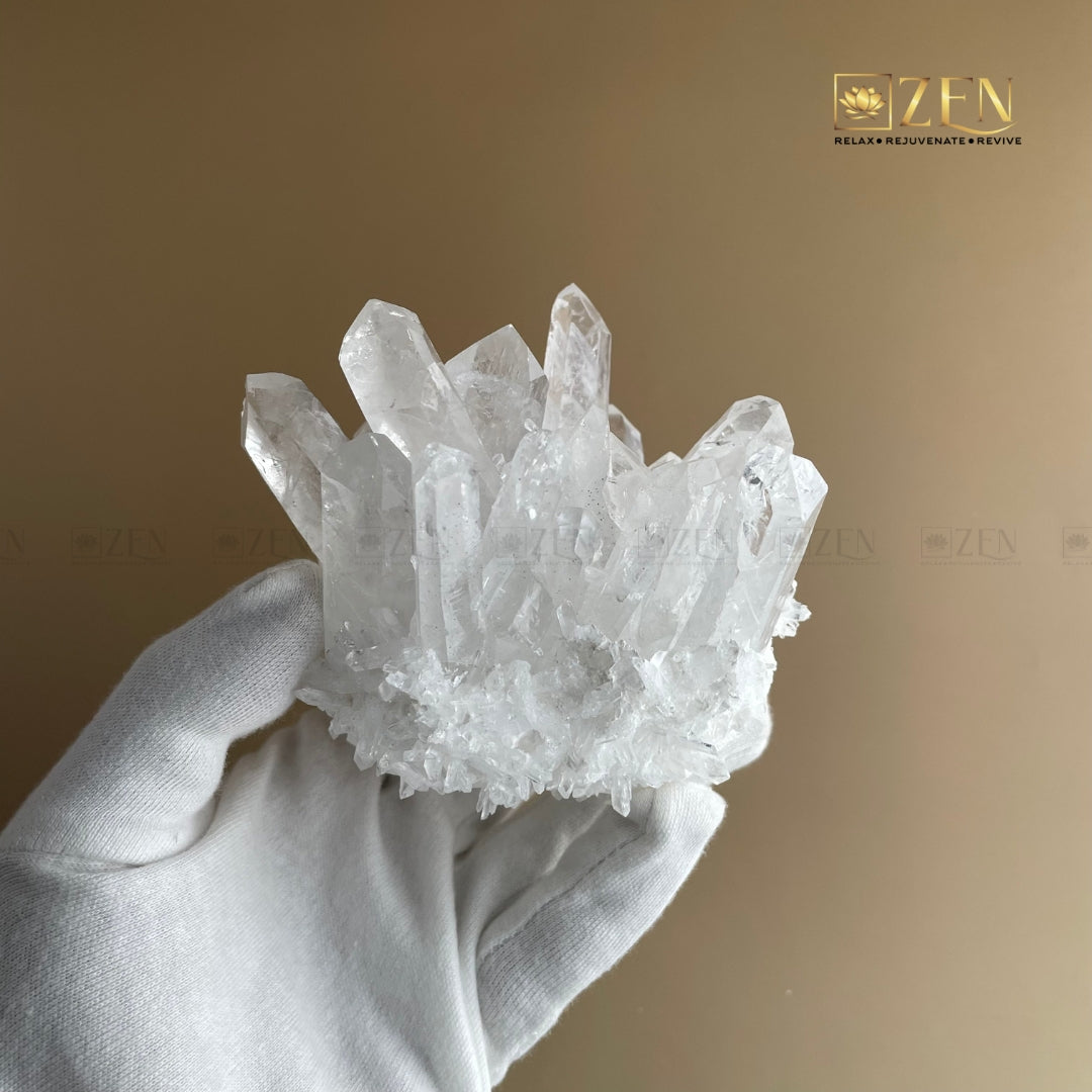 Clear Quartz Pointed Raw Cluster | the zen crystals