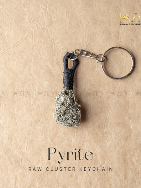 Raw Pyrite Keychain | THE ZEN CRYSTALS