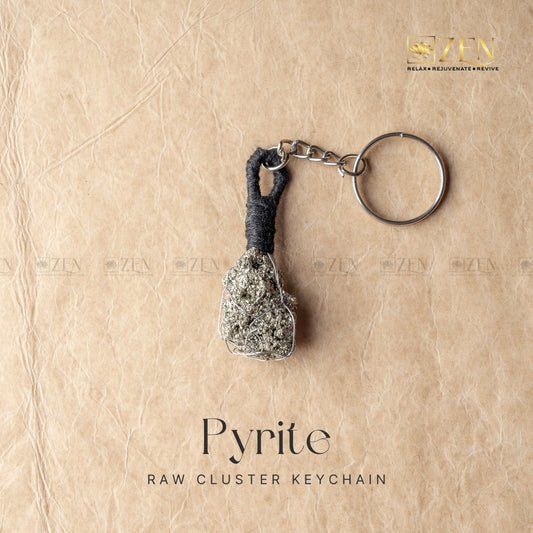 Raw Pyrite Keychain | THE ZEN CRYSTALS