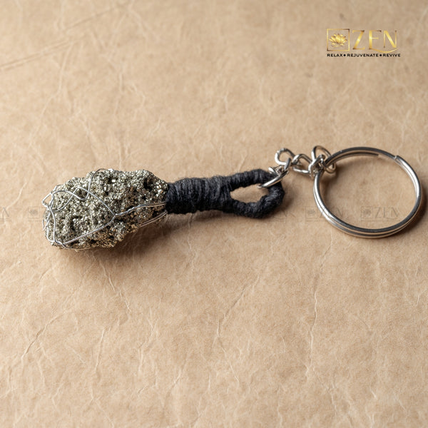 Raw Pyrite Keychain | THE ZEN CRYSTALS